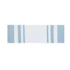 Blue Reversible Stripe Trim Bath Mat, 72 in.