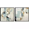 Blue Rhythms Framed Canvas Art Prints, Set of 2