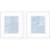 Blue Shell Silhouettes Framed Art Prints, Set of 2