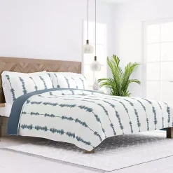 Blue Shibori Reversible 3-pc. King Quilt Set