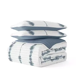 Blue Shibori Reversible 2-pc. Twin Quilt Set