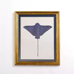 Blue Stingray Framed Art Print