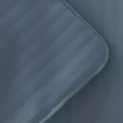 Blue Stitched Stripes 3-pc. King Quilt Set