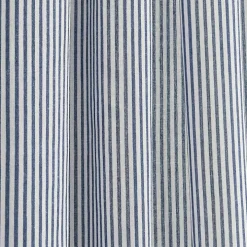 Blue Stripe Ruffled Curtain Panel Set, 84 in.