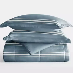 Blue Striped Reversible 3-pc. King Comforter Set