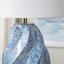 Blue Swirl Ceramic Table Lamp