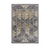 Blue Tile Border Area Rug, 8x10