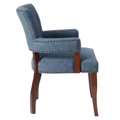 Blue Warms Nailhead Trim Dining Chair