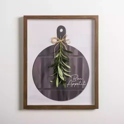 Bon Appetit Cutting Board Shadowbox Wall Plaque