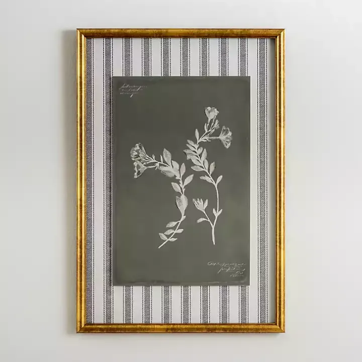 Botanical Stripes I Framed Art Print
