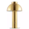 Brass Dome LED Cordless Table Lamp, 12 in.