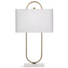 Brass Open Oval Table Lamp