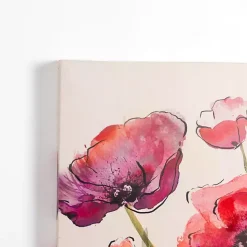 Bright Red Poppies Canvas Art Print