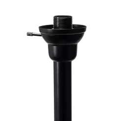 Bronze and White 3-Scallop Glass Floor Lamp