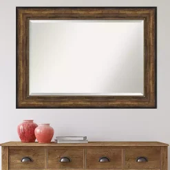 Bronze Frame Beveled Mirror, 43.5x31.5 in.