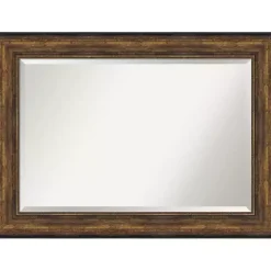 Bronze Frame Beveled Mirror, 43.5x31.5 in.