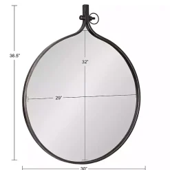 Bronze Metal Antique Round Wall Mirror
