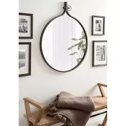 Bronze Metal Antique Round Wall Mirror