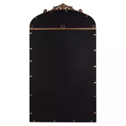 Bronze Metal Arch Ornate Crown Wall Mirror