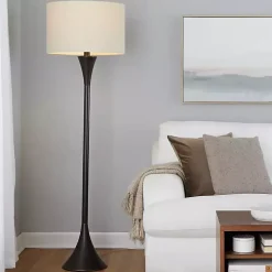 Bronze Metal Hourglass Floor Lamp