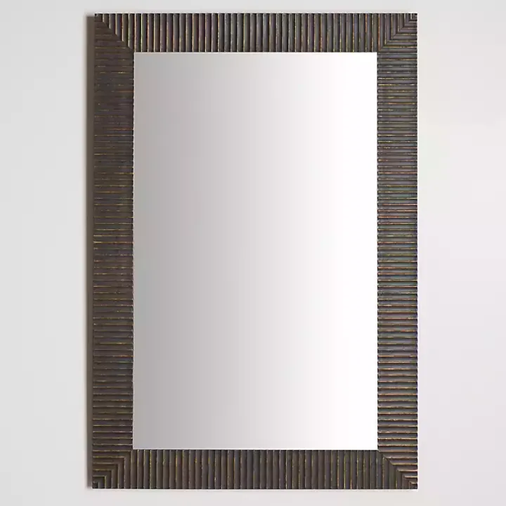 Bronze Ribbed Devin Profile Mirror, 24x36 in.