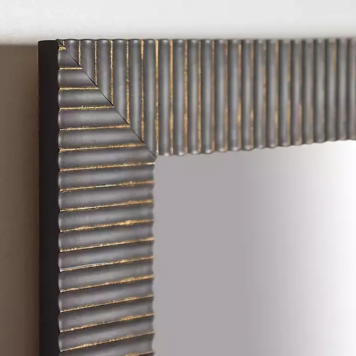 Bronze Ribbed Devin Profile Mirror, 24x36 in.