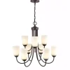 Bronze Traditional 9-Light Chandelier