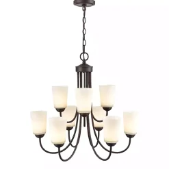 Bronze Traditional 9-Light Chandelier