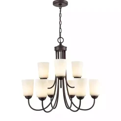 Bronze Traditional 9-Light Chandelier