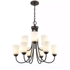 Bronze Traditional 9-Light Chandelier