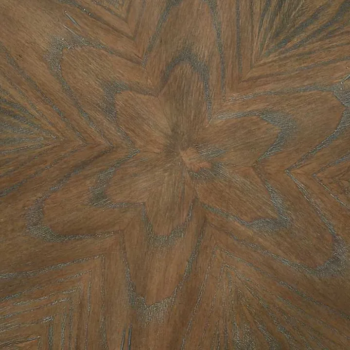 Brown and Black Wooden Hemlock Accent Table