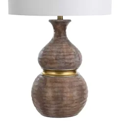 Brown and Gold Gourd Table Lamp