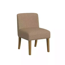 Brown Boucle Upholstered Dining Chair