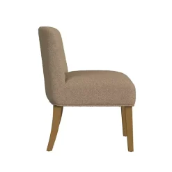 Brown Boucle Upholstered Dining Chair