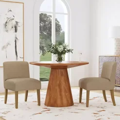 Brown Boucle Upholstered Dining Chair