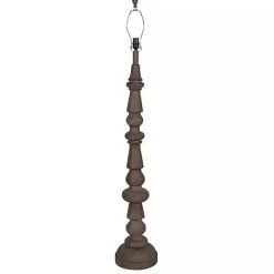Brown Carved Spindle Floor Lamp