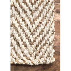 Brown Chevron Valen Area Rug, 8x10