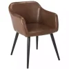 Brown Faux Leather Adalena Accent Chair