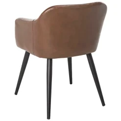 Brown Faux Leather Adalena Accent Chair