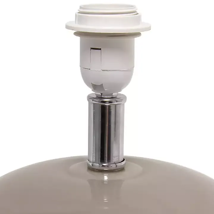 Brown Glass Short Oval Table Lamp