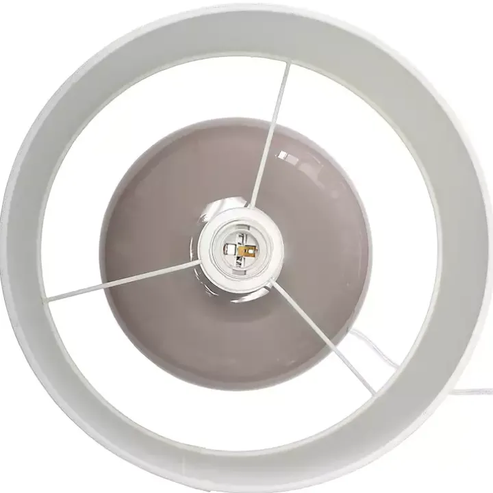 Brown Glass Short Oval Table Lamp