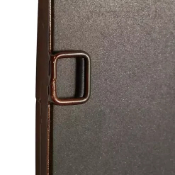 Brown Metal Arch Frame Windowpane Wall Mirror