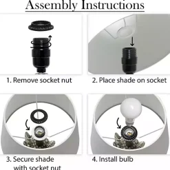 Brown Owl and White Shade Table Lamp