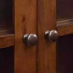 Brown Tiered Deluxe Cali Media Cabinet