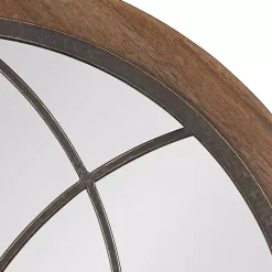 Brown Windowpane Arch Nala Mirror