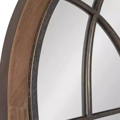 Brown Windowpane Arch Nala Mirror