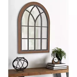 Brown Windowpane Arch Nala Mirror