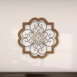 Brown Wood and Metal Farmhouse Wall Plaque