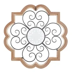 Brown Wood and Metal Farmhouse Wall Plaque