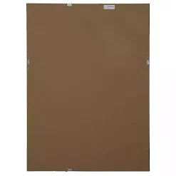 Brown Wood Framed Beveled Edge Wall Mirror